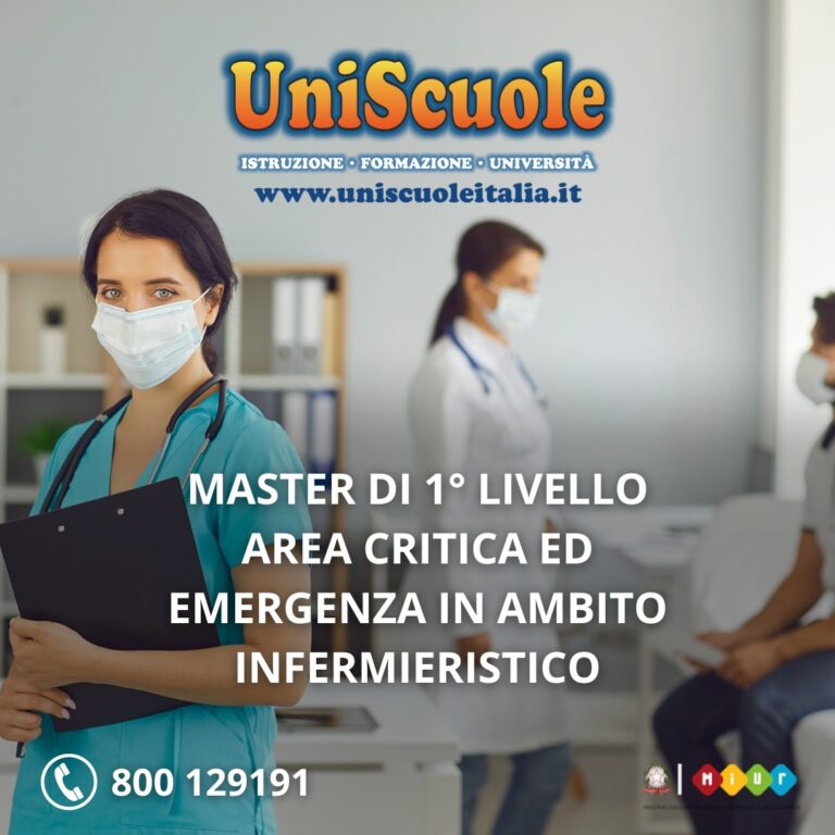 Master di 1° Livello ”Area critica ed emergenza in ambito infermieristico” – UP