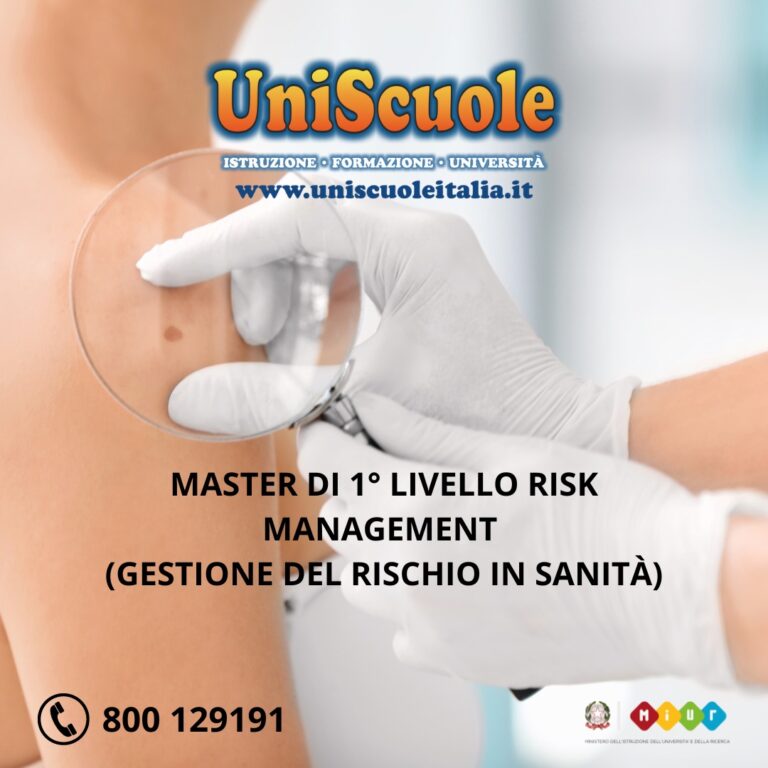 Master di 1° Livello ”Risk Management (Gestione del rischio in Sanità)” – UP