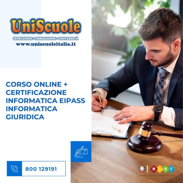 Corso Online + Certificazione Informatica Eipass Informatica Giuridica