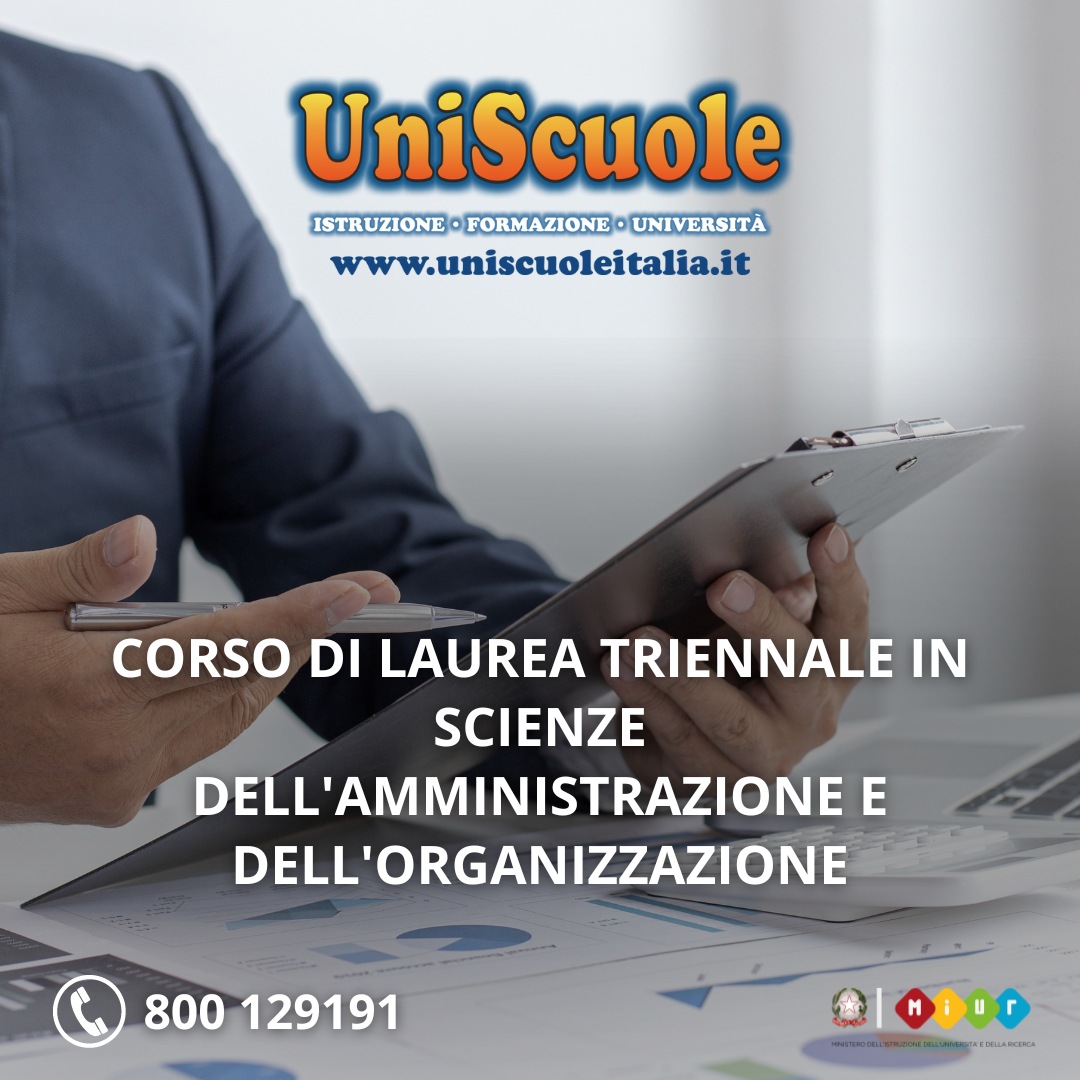 Corso di Laurea Triennale in Scienze dell'Amministrazione e dell'Organizzazione (L-16) SR