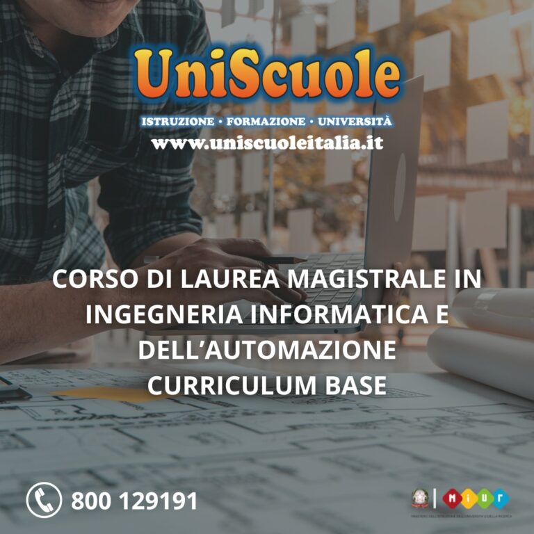 Corso di Laurea Magistrale in Ingegneria Informatica e dell’Intelligenza Artificiale Applicata (LM-32) SR