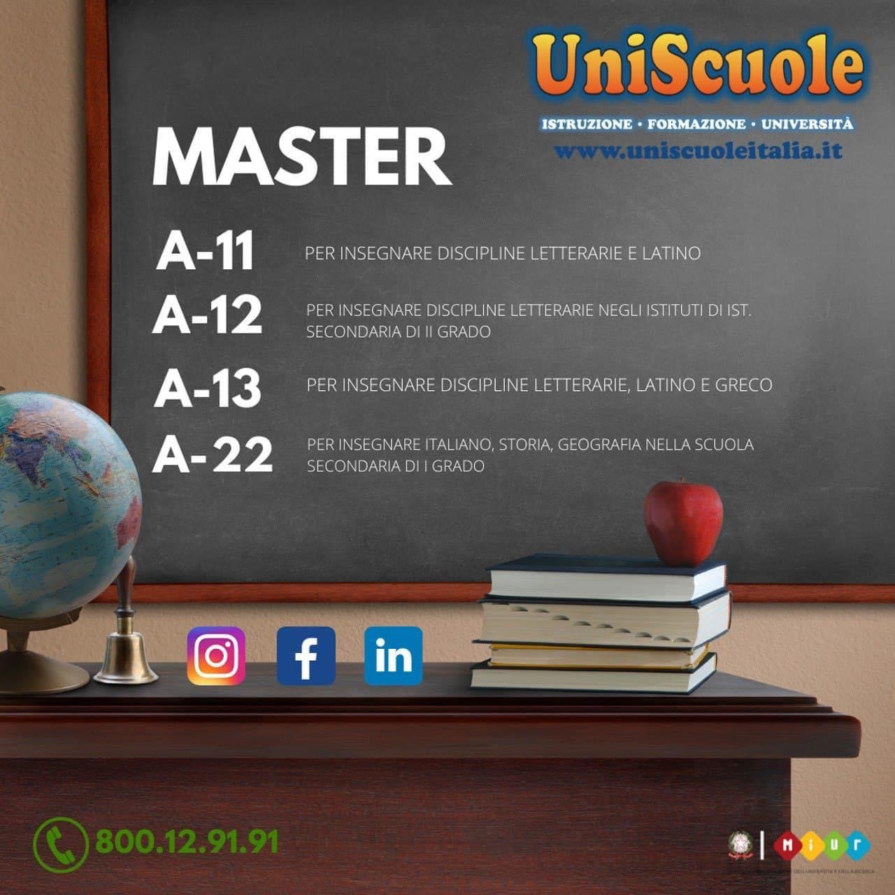 Master A-11 A-12 A-13 A-22 ''Area Socio-Letteraria''
