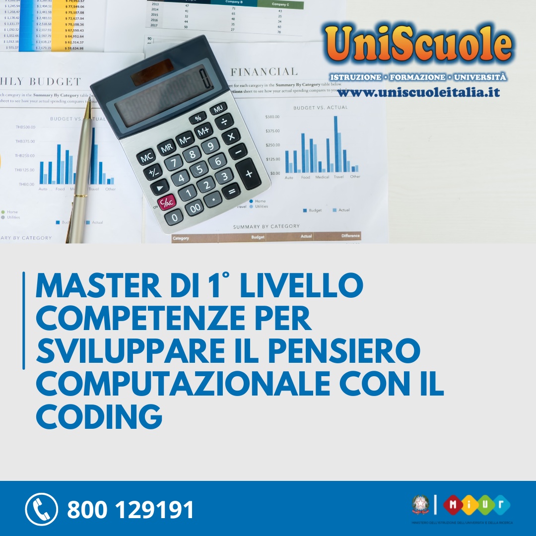 Master di 1° livello ''Competenze per sviluppare il pensiero computazionale con il coding'' - UE