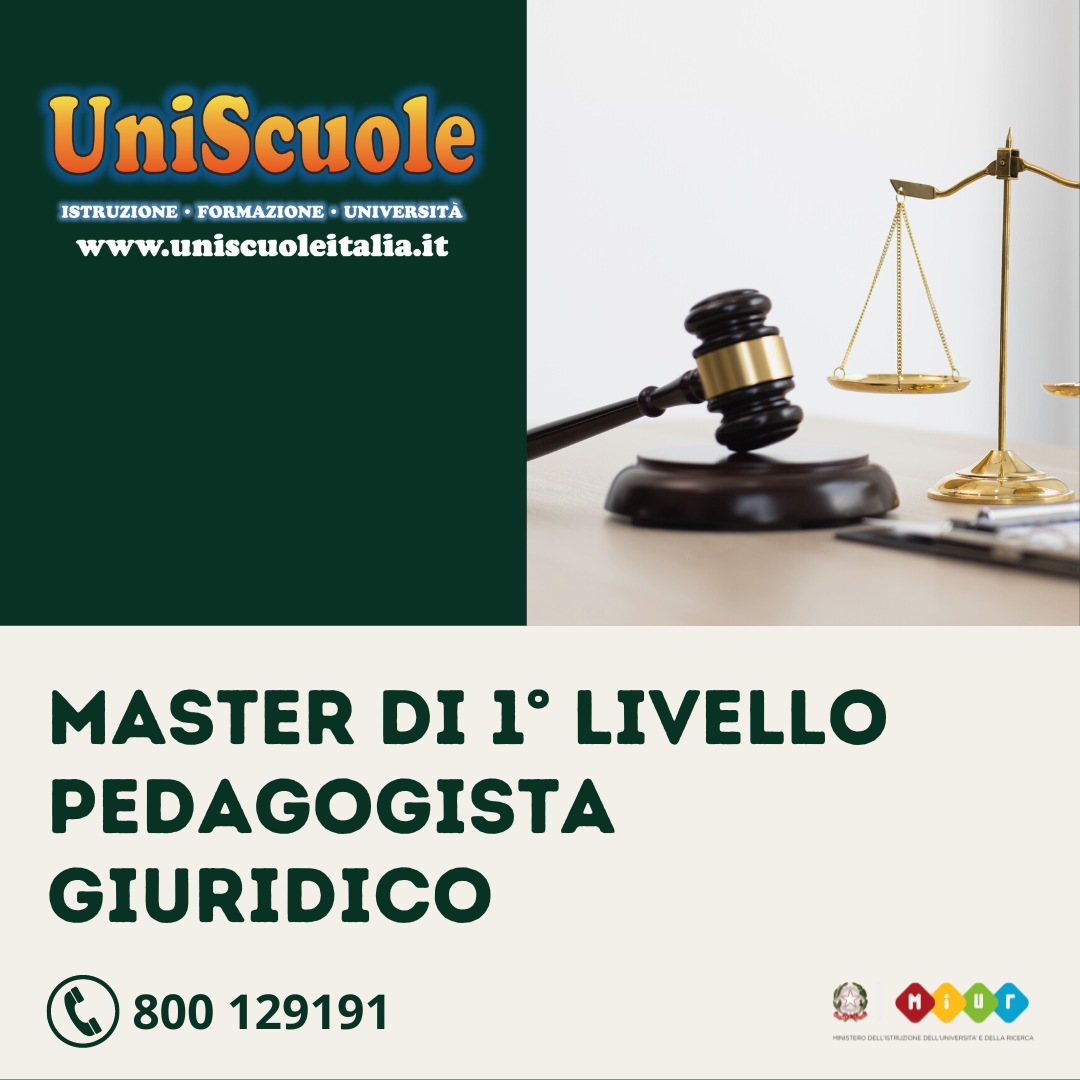 Master di 1° Livello ''Pedagogista giuridico'' - UP