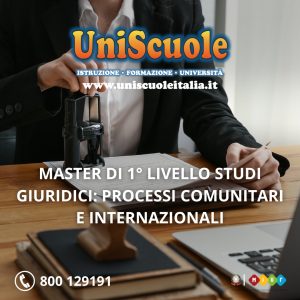 Master di 1° Livello ''Studi giuridici: processi comunitari e internazionali'' - UP
